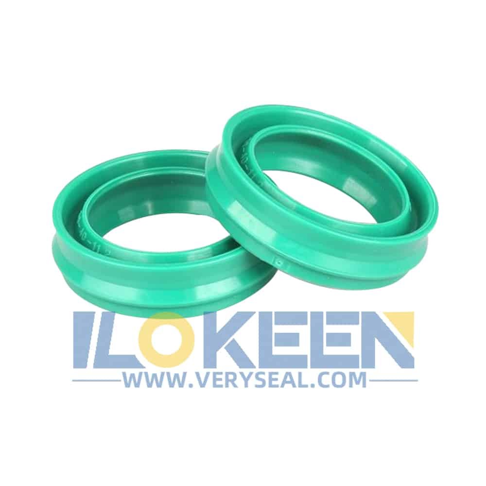 Uxcell PU Rotary Shaft Oil Seal - 20x30x10.7mm EU Type Green Seal For Pneumatic Cylinders & Drills